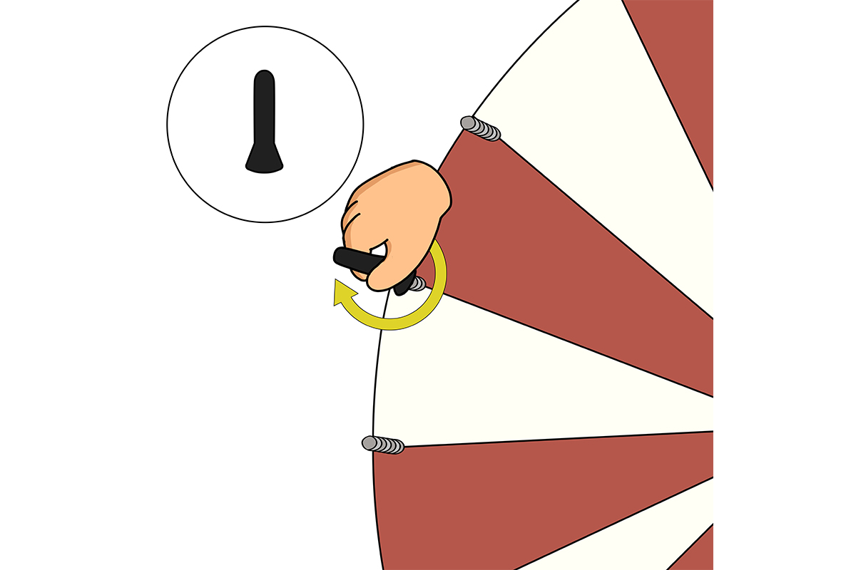 PVC Glücksrad bedrucken – Segmente