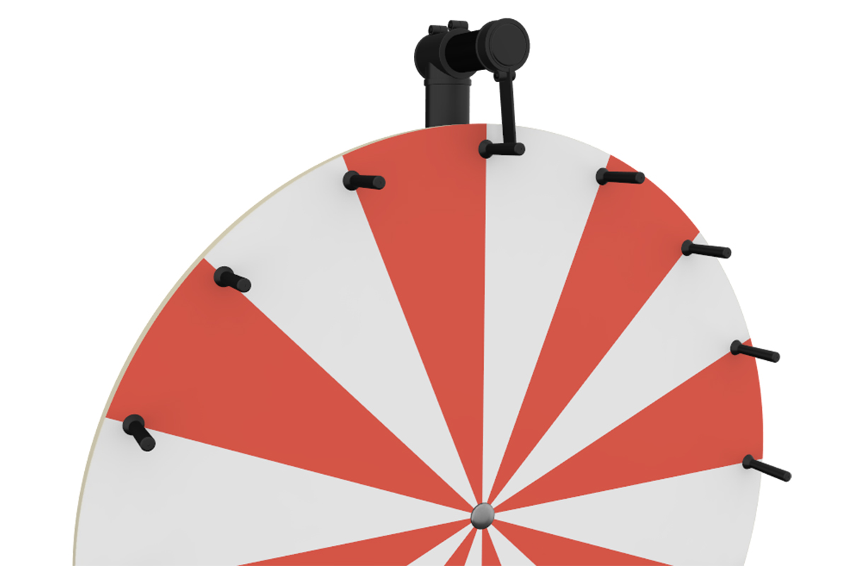 Glücksrad aus PVC – Front